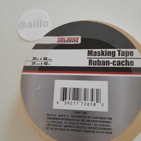 Tool Bench Hardware Masking Tape, 50-yd. Roll - Picture 6 of 16